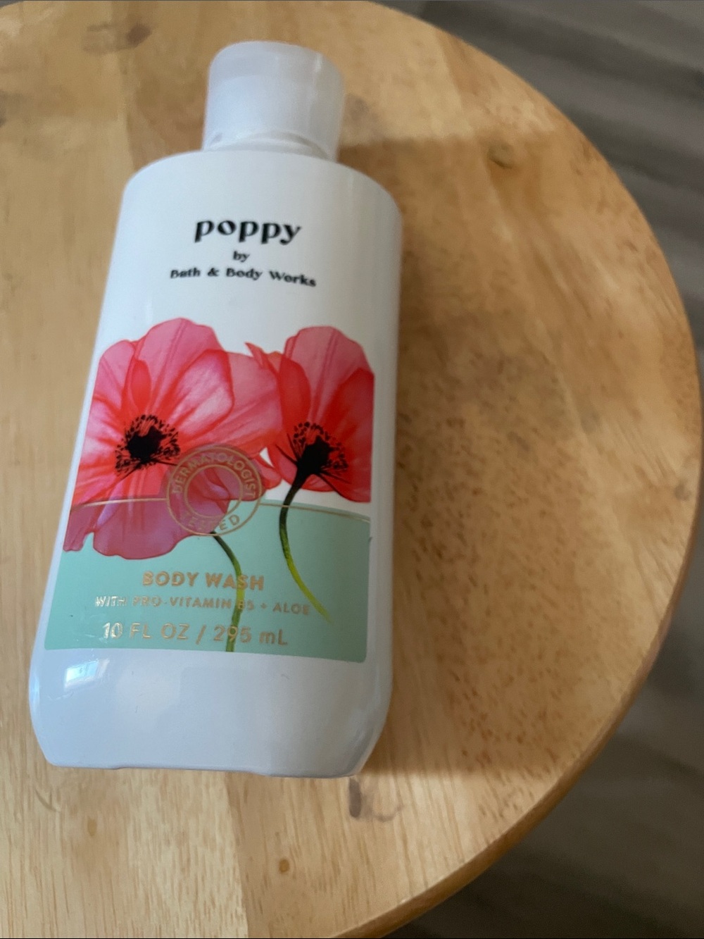 Bath & Body Works Poppy Body Wash — Pink Floral Bottle